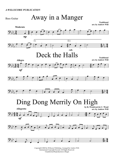 Christmas Carol Selections - Bass Guitar (arr. Andrew Will)