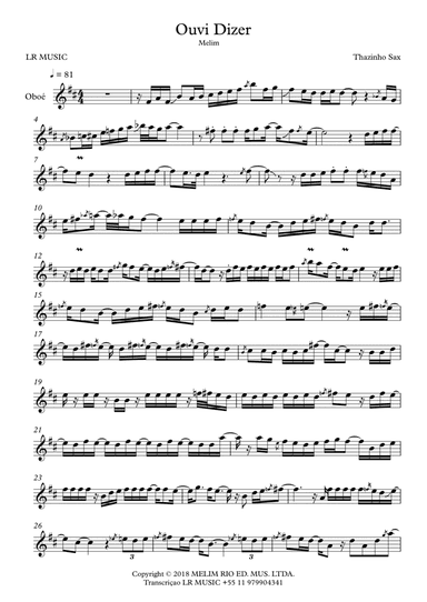 Ouvi Dizer (arr. Lucas Rocha)