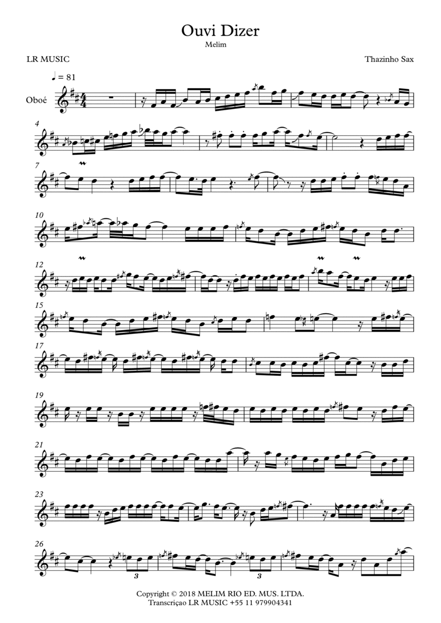 Ouvi Dizer (arr. Lucas Rocha)