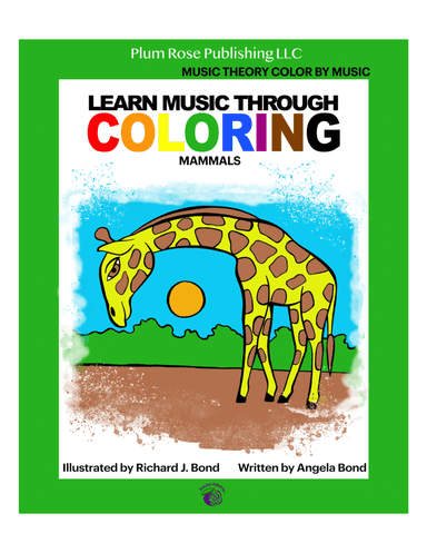 Learn Music Through Coloring Music Theory Color by Music: MAMMALS