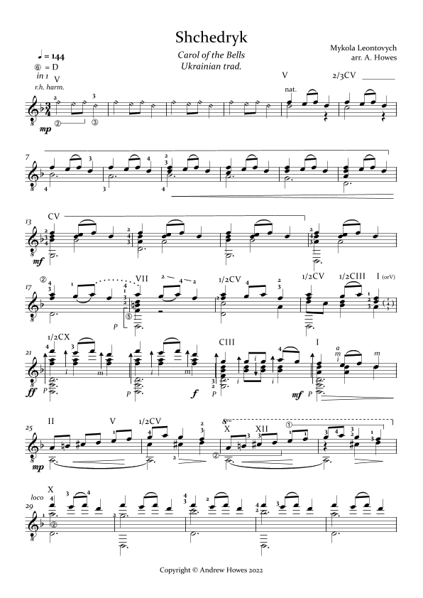 Carol of The Bells / Shchedryk (arr. Andrew Howes)