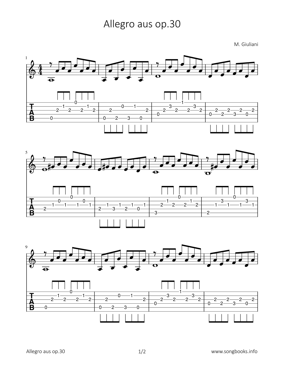 Allegro aus op.30 (arr. Bettina Schipp)