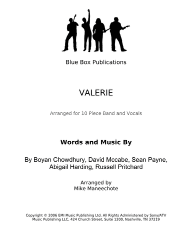Valerie (arr. Mike Maneechote)