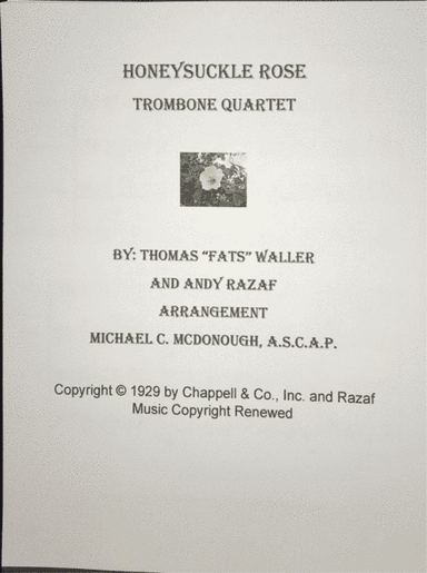 Honeysuckle Rose (arr. Dr. Michael C. McDonough A.S.C.A.P.)