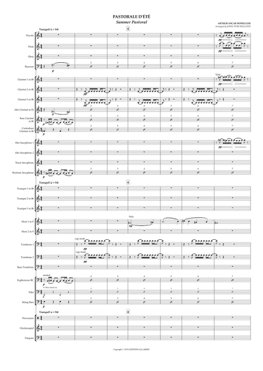 Pastorale D'ete (arr. John Ivor Holland)