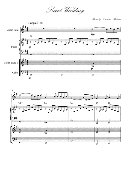 Sweet Wedding - Score Only