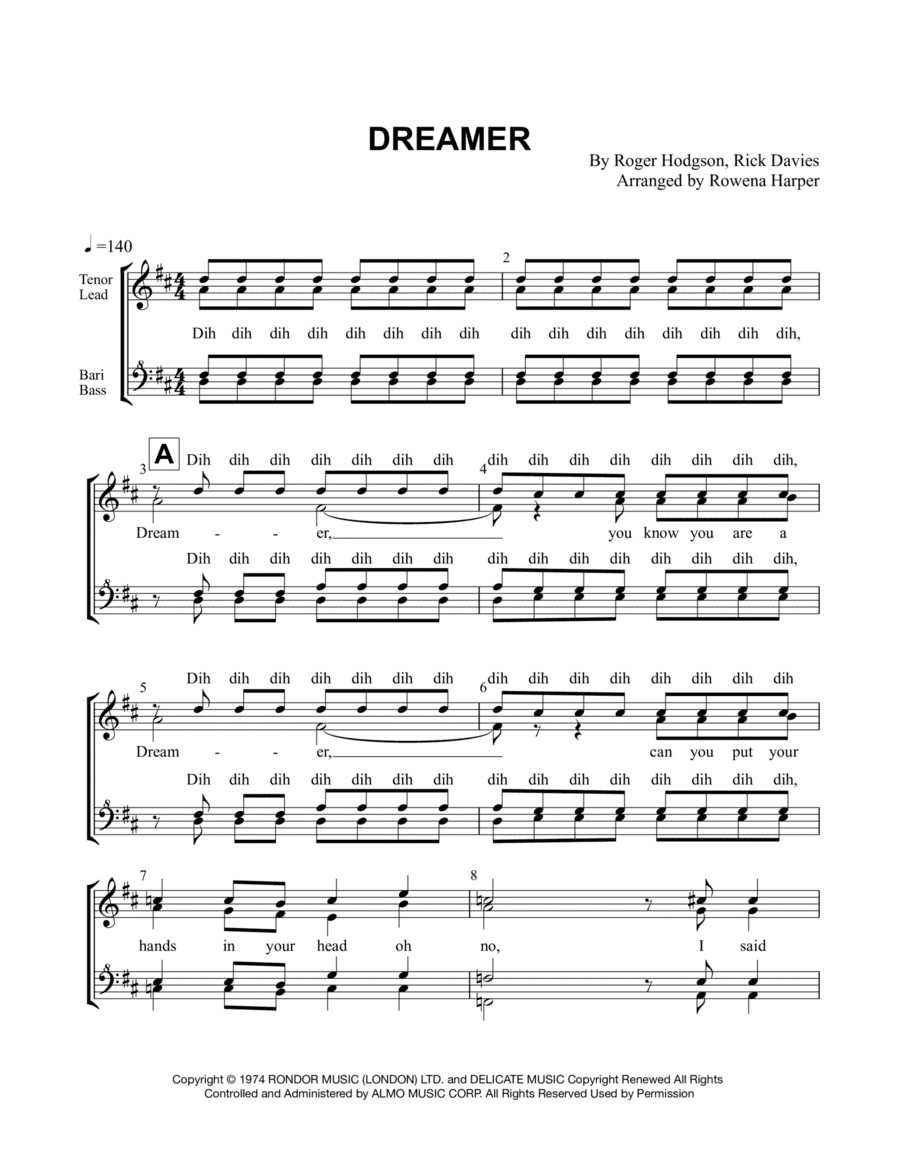 Dreamer (arr. Rowena Harper)