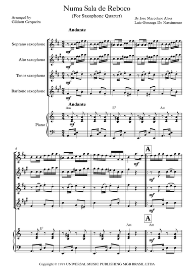 Numa Sala De Reboco (arr. Gildson Cerqueira)