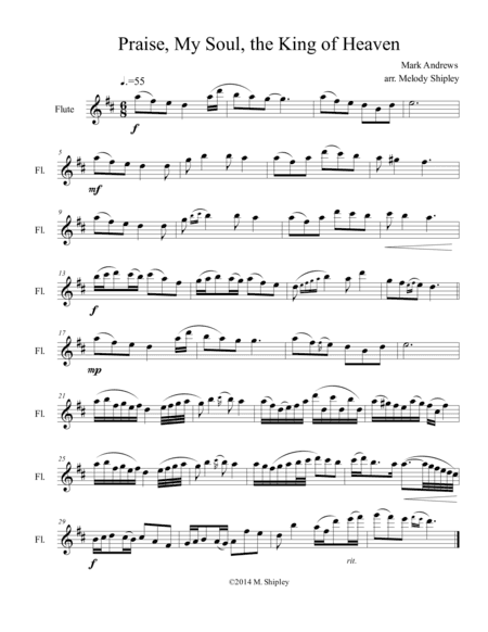 Praise, My Soul, the King of Heaven (arr. Melody Shipley)