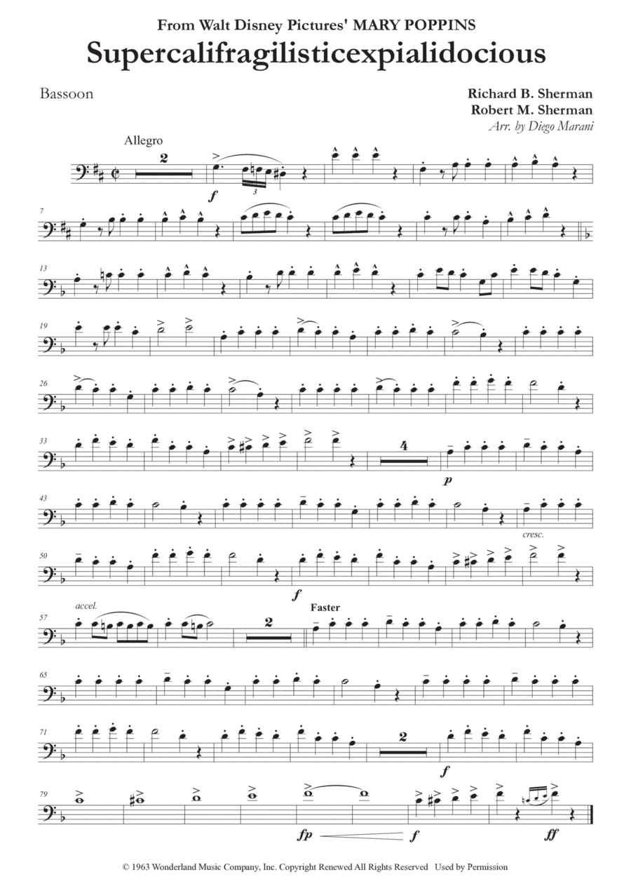 Supercalifragilisticexpialidocious (arr. Diego Marani)