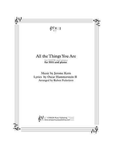 All The Things You Are (arr. Ruben Federizon)