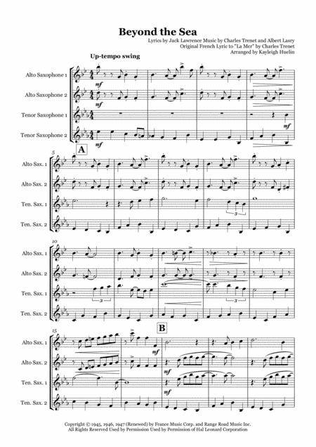 Beyond The Sea (arr. Kayleigh Huelin)