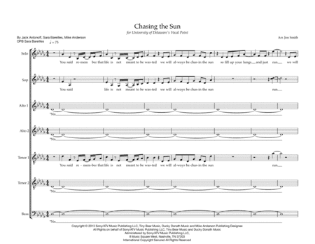 Chasing The Sun (arr. Jon Smith)