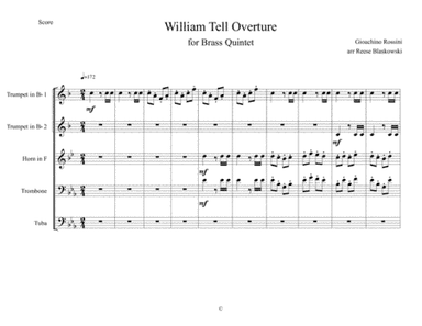 William Tell Overture - Brass Quintet (arr. Reese Blaskowski)