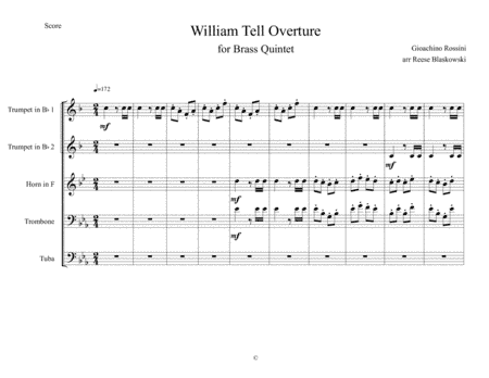 William Tell Overture - Brass Quintet (arr. Reese Blaskowski)