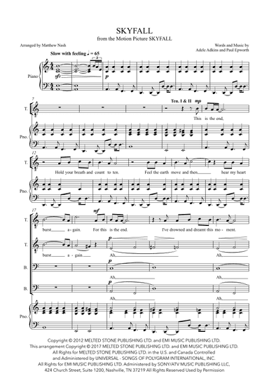 Skyfall (arr. Matthew Nash)