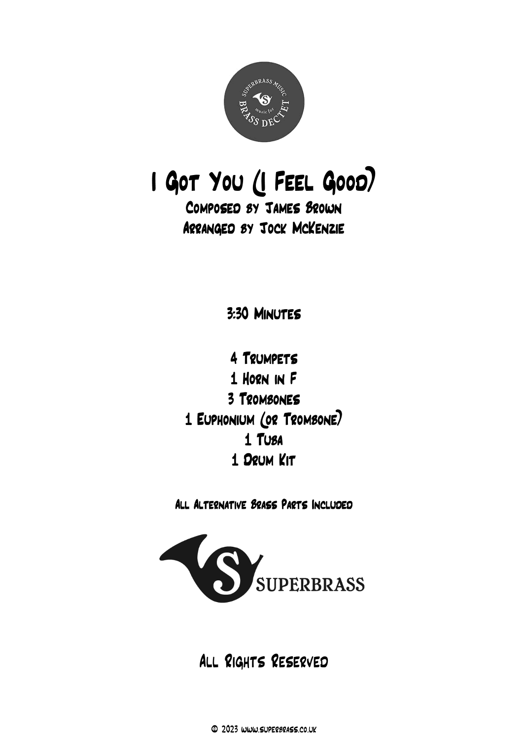 I Got You (i Feel Good) (arr. Jock McKenzie)