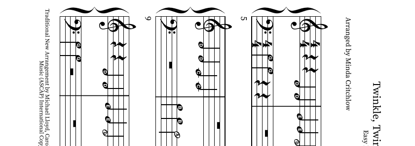 Twinkle, Twinkle Little Star (arr. Minda Critchlow)