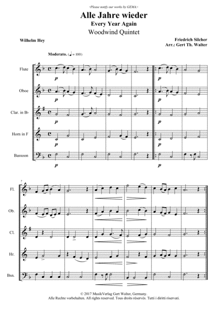 Every Year Again (arr. Gert Th. Walter)