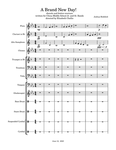 A Brand New Day: Chorale and Festive Overture for band