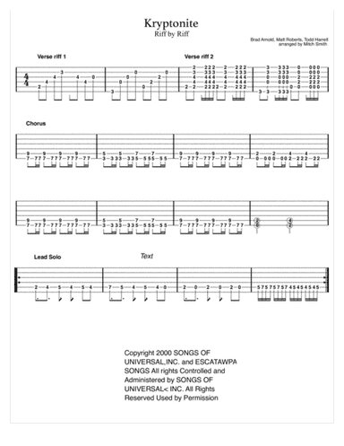 Kryptonite (arr. Mitch Smith)