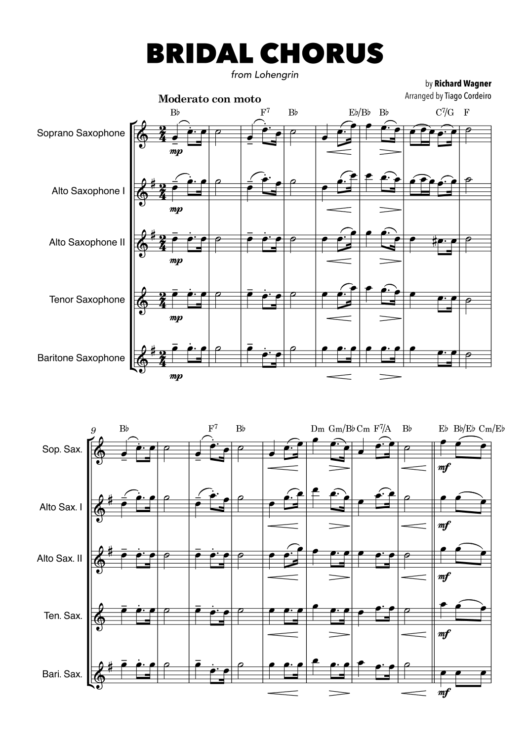Bridal Chorus (arr. Tiago Cordeiro)