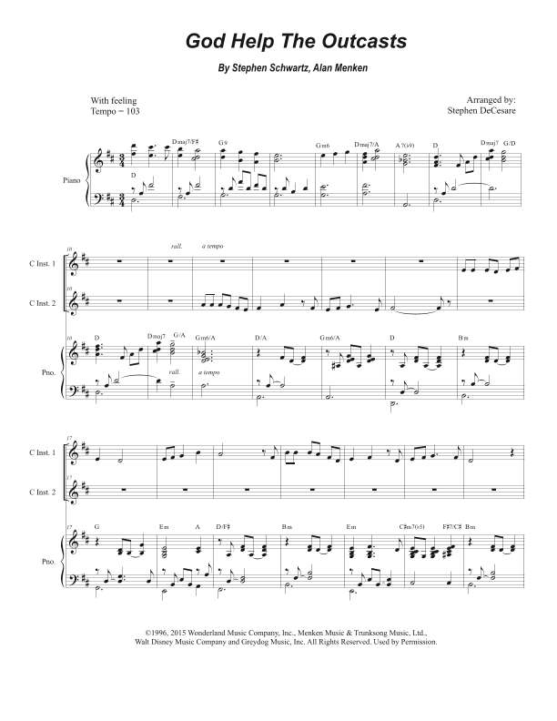 God Help The Outcasts (arr. Stephen DeCesare)