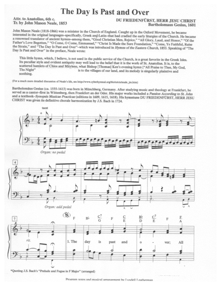 The Day Is Past and Over (arr. Lyndell Leatherman)