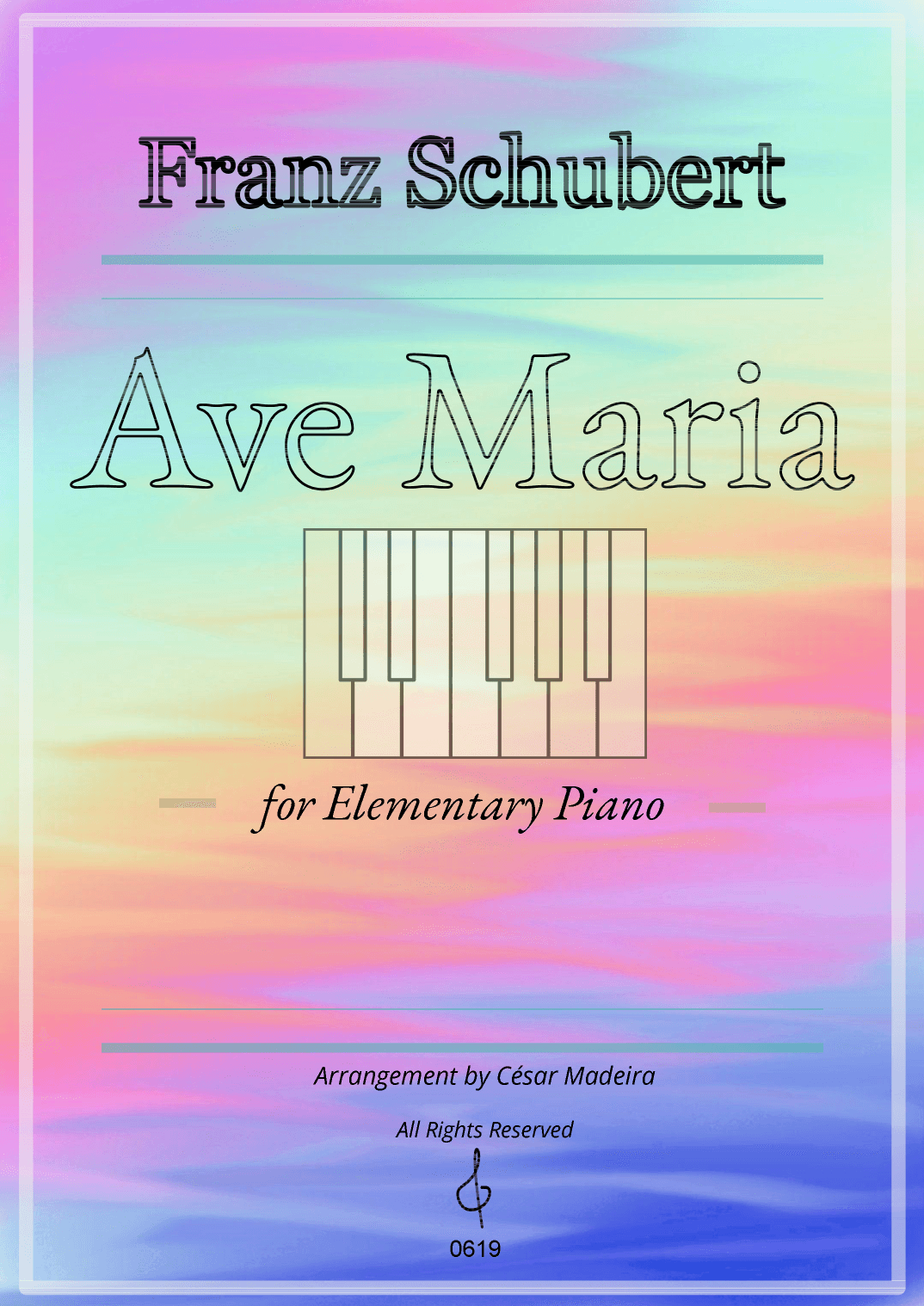 Ave Maria by Schubert - Elementary Piano (Full Score) (arr. César Madeira)