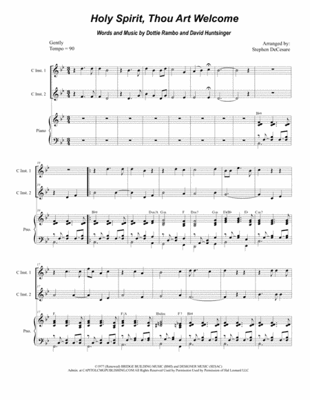 Holy Spirit, Thou Art Welcome (arr. Stephen DeCesare)