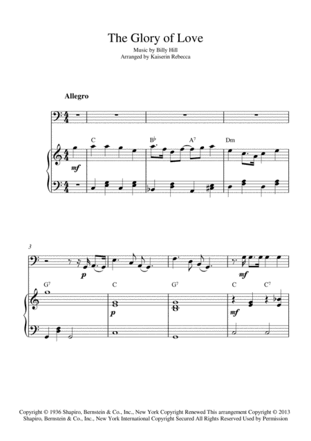 The Glory Of Love (arr. Kaiserin Rebecca)
