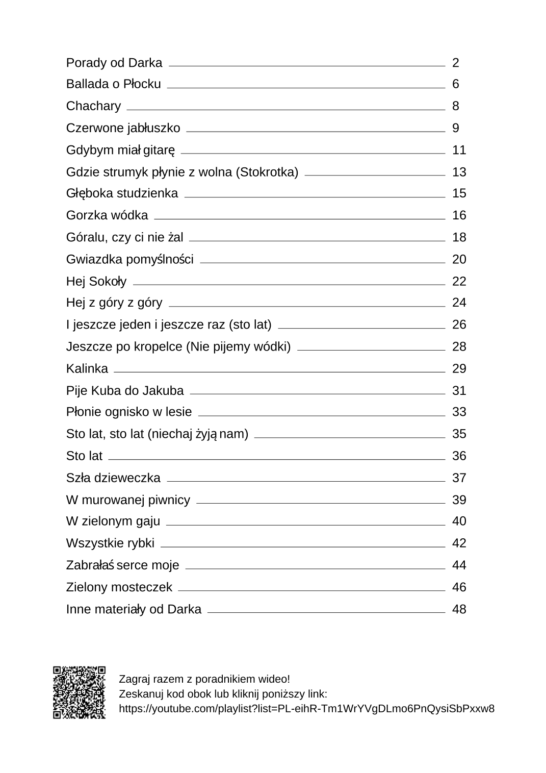 Polish Folk Sheet Music Collection - 24 Songs [GUITAR TAB] (arr. Darek)