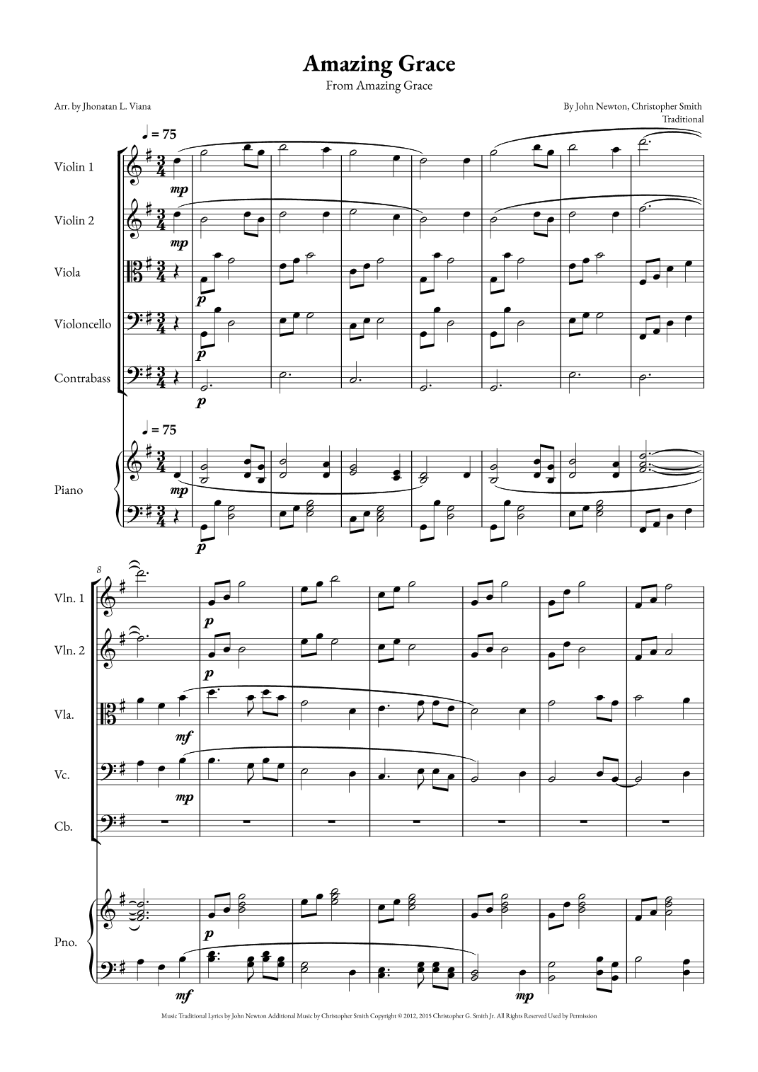 Amazing Grace (arr. Jhonatan Lucio Viana)