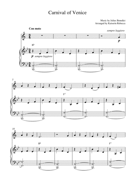 Carnival of Venice (arr. Kaiserin Rebecca)