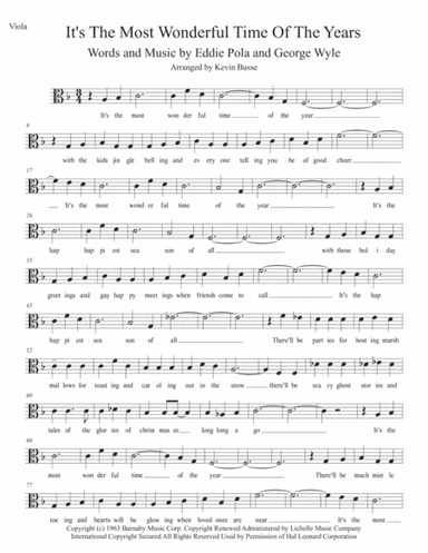 The Most Wonderful Time Of The Year (arr. Kevin Busse)