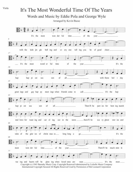 The Most Wonderful Time Of The Year (arr. Kevin Busse)