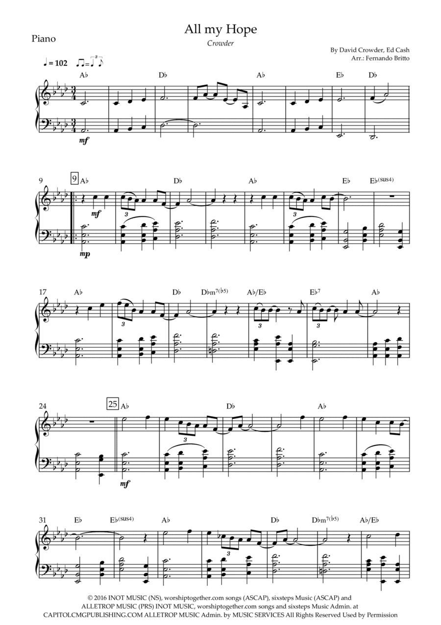 All My Hope (arr. Fernando Britto)