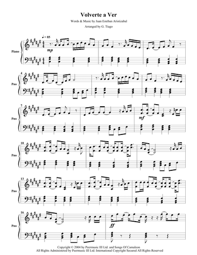 Volverte A Ver (arr. G. Tiago)