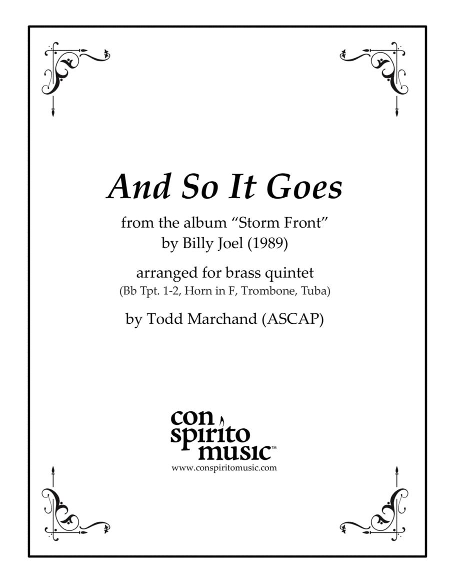 And So It Goes (arr. Todd Marchand)