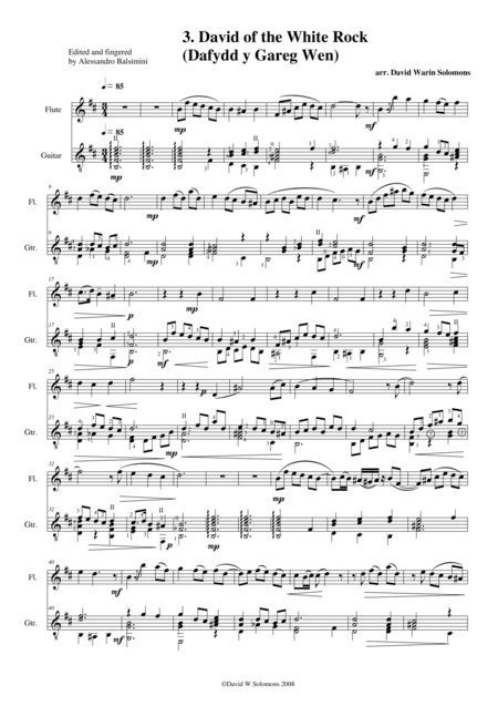 David of the White Rock (flute and guitar) (arr. David Warin Solomons)