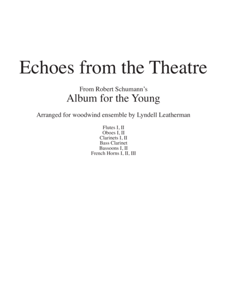 Echoes from the Theatre (arr. Lyndell Leatherman)