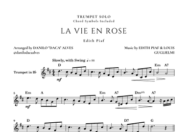 La Vie En Rose (arr. Danilo "Daca" Alves)