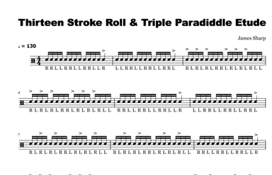 Thirteen Stroke Roll & Triple Paradiddle etude