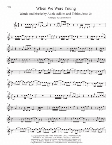 When We Were Young (arr. Kevin Busse)