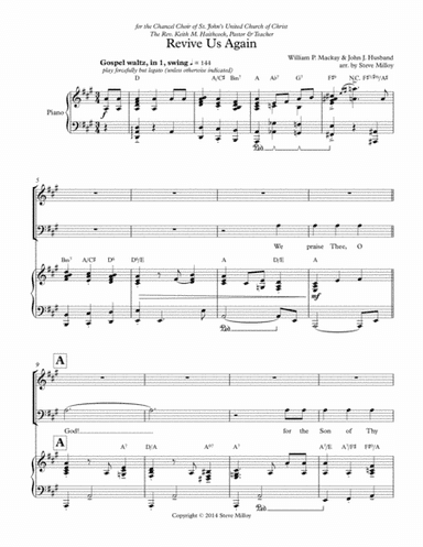 Revive Us Again (arr. Steve Milloy)