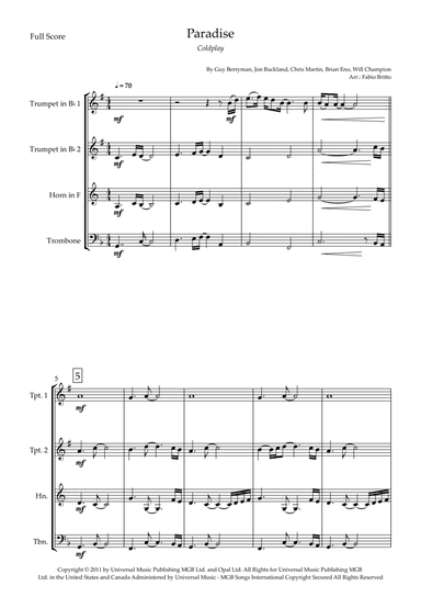 Paradise (arr. Fabio Britto)