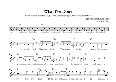 What I've Done (arr. Arr. Ed.CAL)