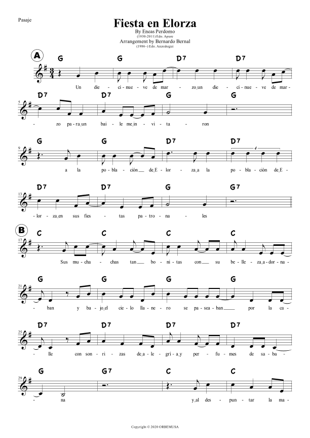 Fiesta En Elorza (arr. Bernardo Bernal Hidalgo)