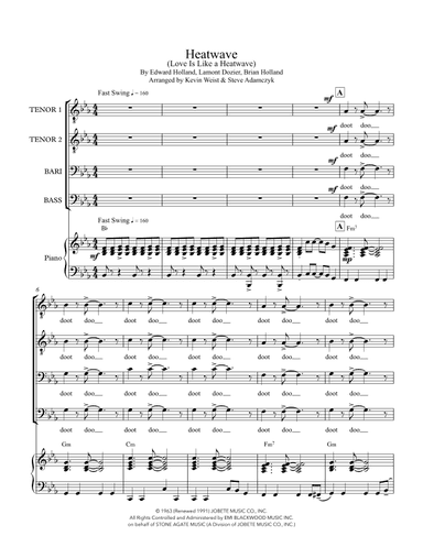 Heatwave (love Is Like A Heatwave) (arr. Kite & String Music)