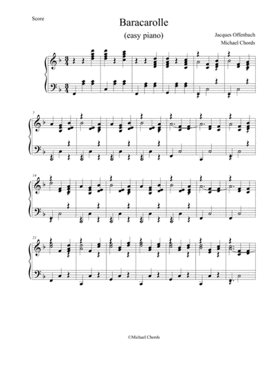 Barcarolle (arr. Michael Chords)